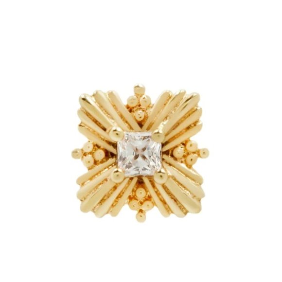 Buddha Jewelry Organics solid gold Naomi Threadless End - Picture 2 of 3